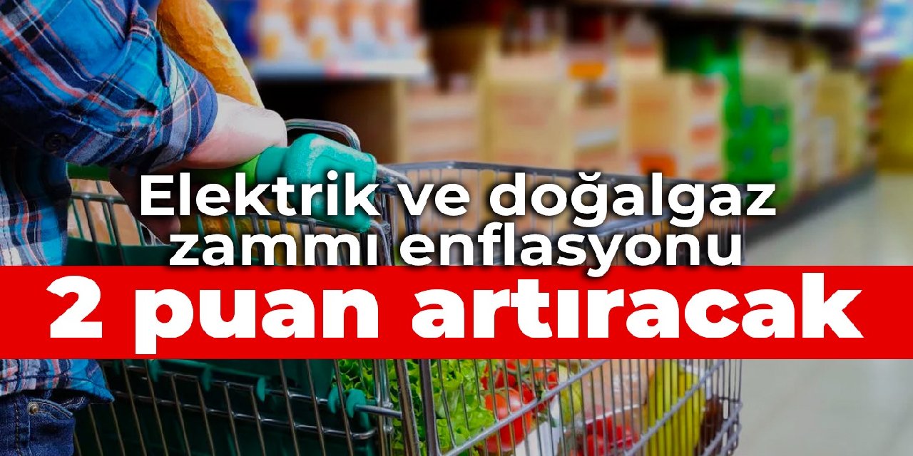 Elektrik ve doğalgaz zammı enflasyonu 2 puan artıracak