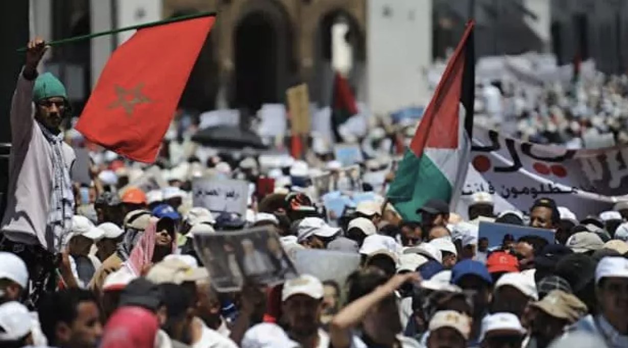 Fas'ta İsrail'in Rabat Büyükelçiliği'ndeki "taciz" skandalı protesto edildi