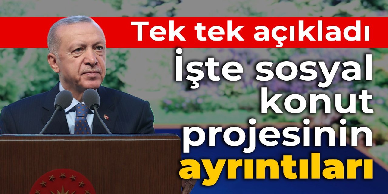 Erdoğan tek tek açıkladı: İşte sosyal konut projesinin ayrıntıları