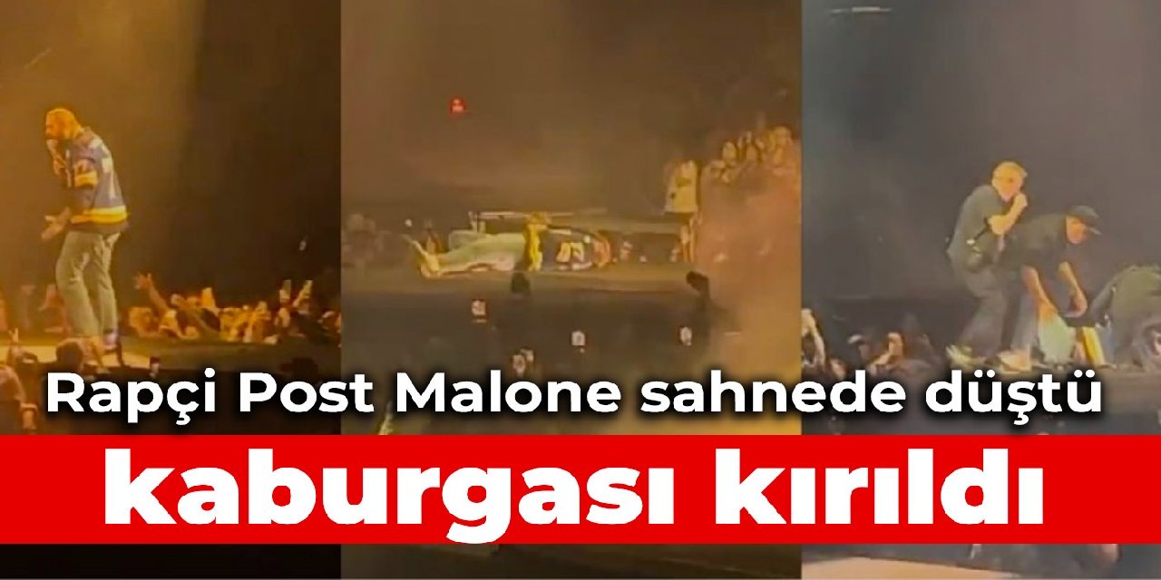 Rapçi Post Malone sahnede düştü, kaburgası kırıldı