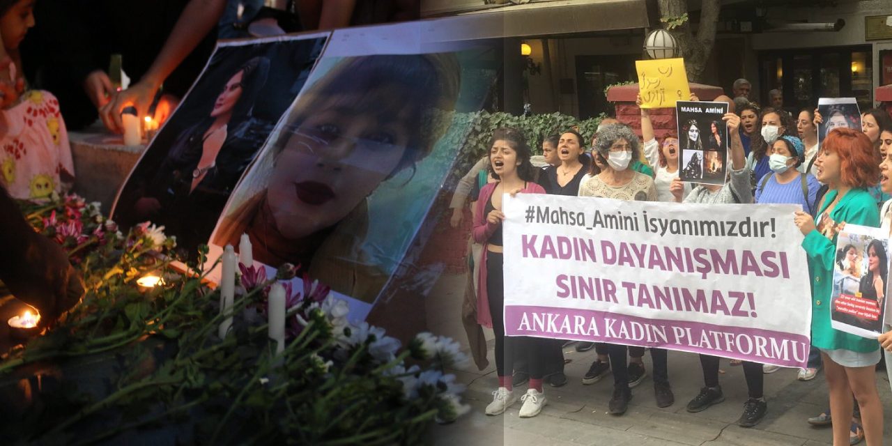 Kadınlar Mahsa Amini için Ankara ve İzmir'de eylem yaptı