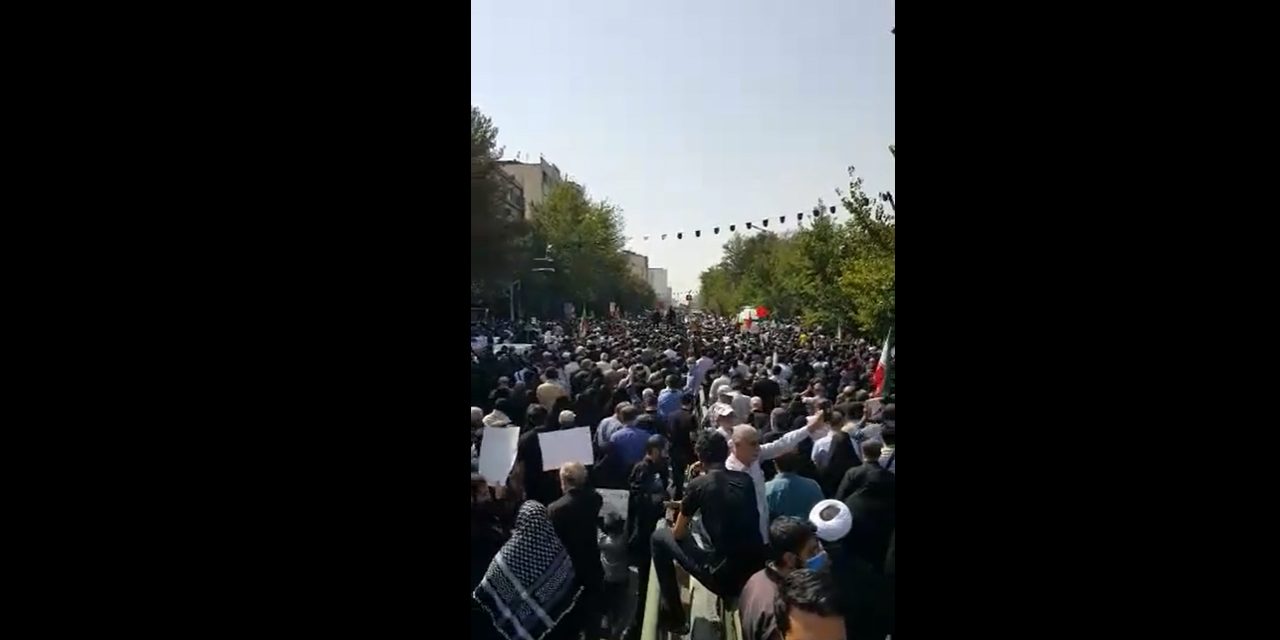 Protestolar devam ederken rejime destek yürüyüşü