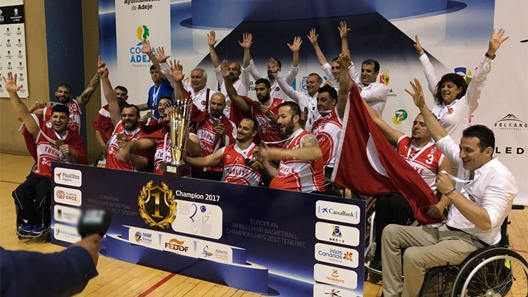 Türkiye, Avrupa Erkekler Tekerlekli Sandalye Basketbol'da şampiyon oldu