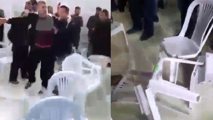 AKP kongresinde sandalyeler havada uçuştu