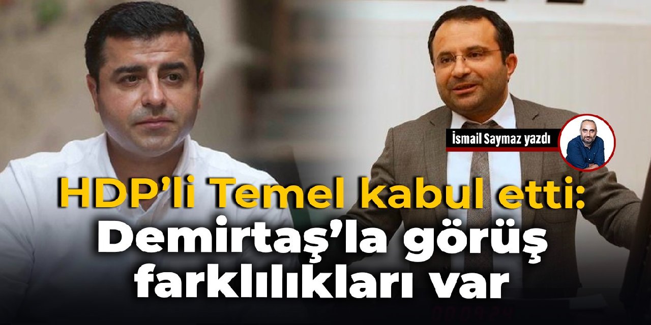 HDP'li Temel kabul etti: Demirtaş'la görüş farklılıkları var