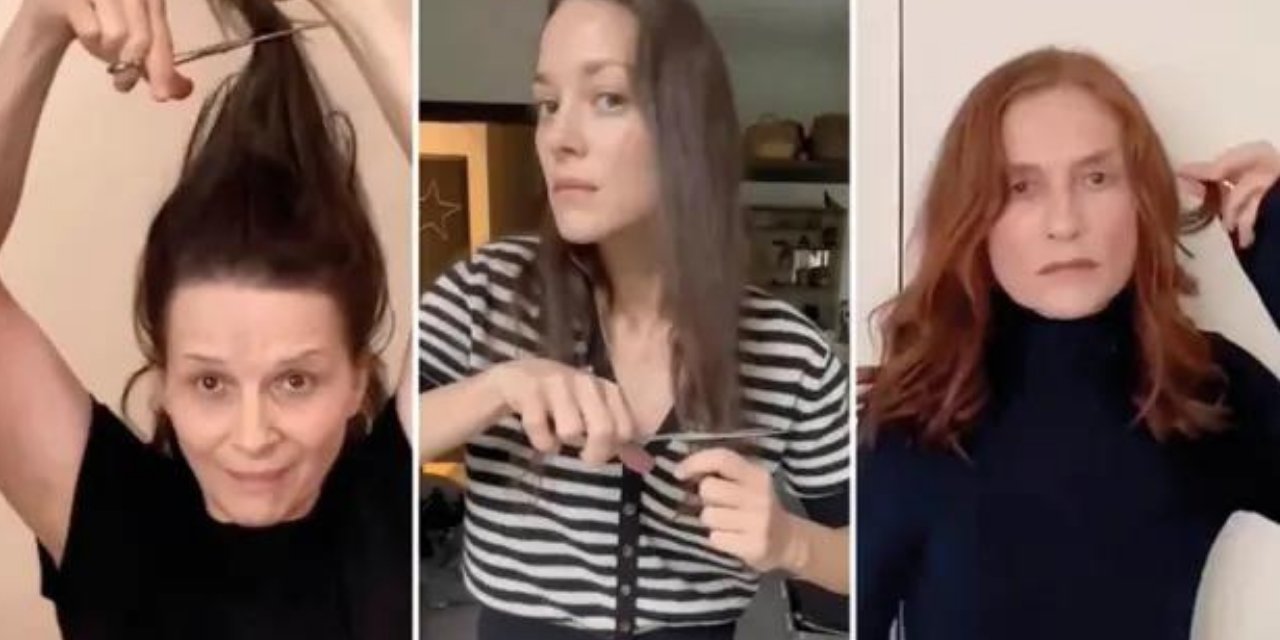 Juliette Binoche ve Marion Cotillard da İranlı kadınlar için saçını kesti