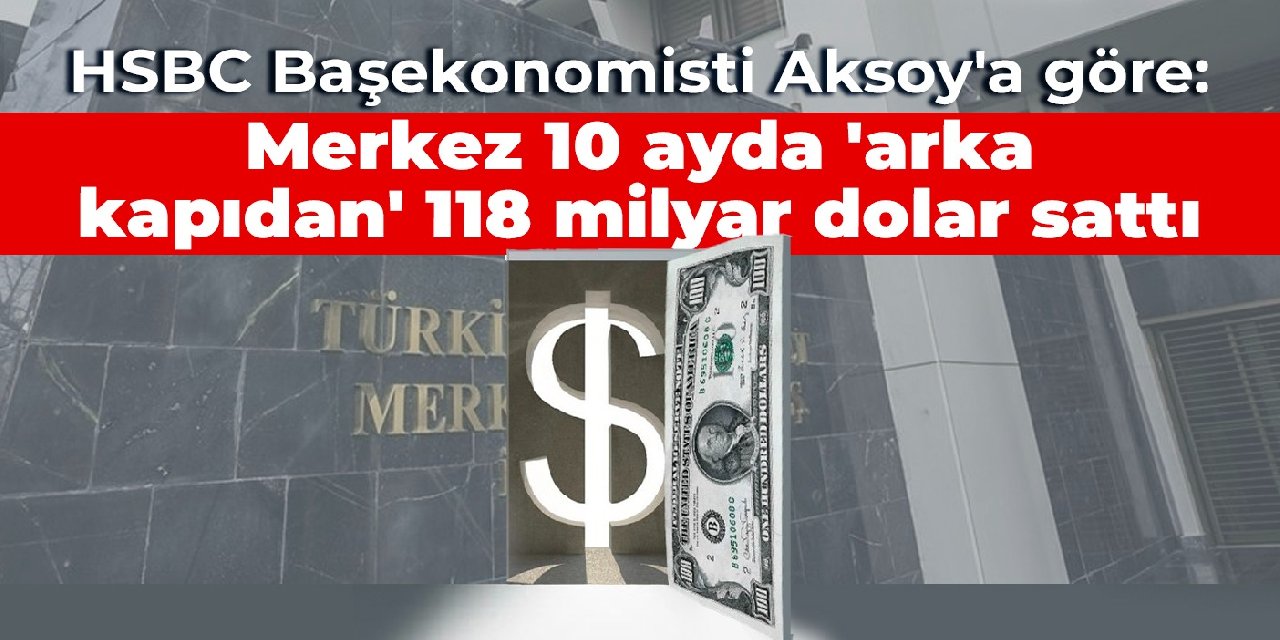 HSBC Başekonomisti Aksoy'a göre: Merkez 10 ayda 'arka kapıdan' 118 milyar dolar sattı