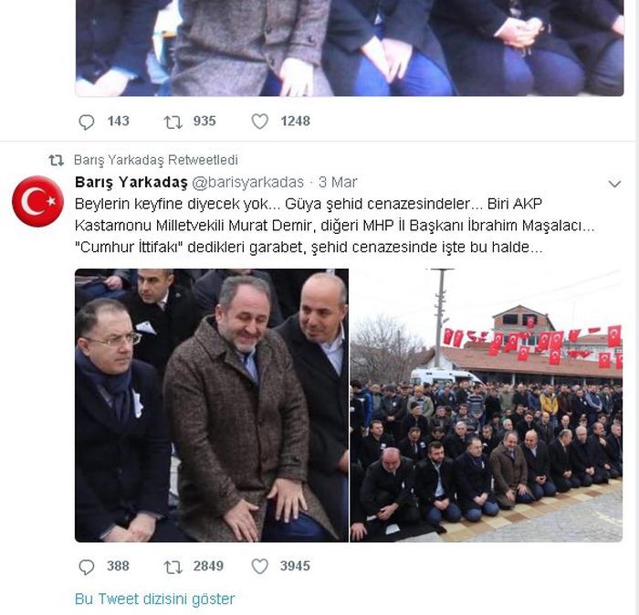"AKP'li vekil şehit cenazesinde kahkaha atıyordu"