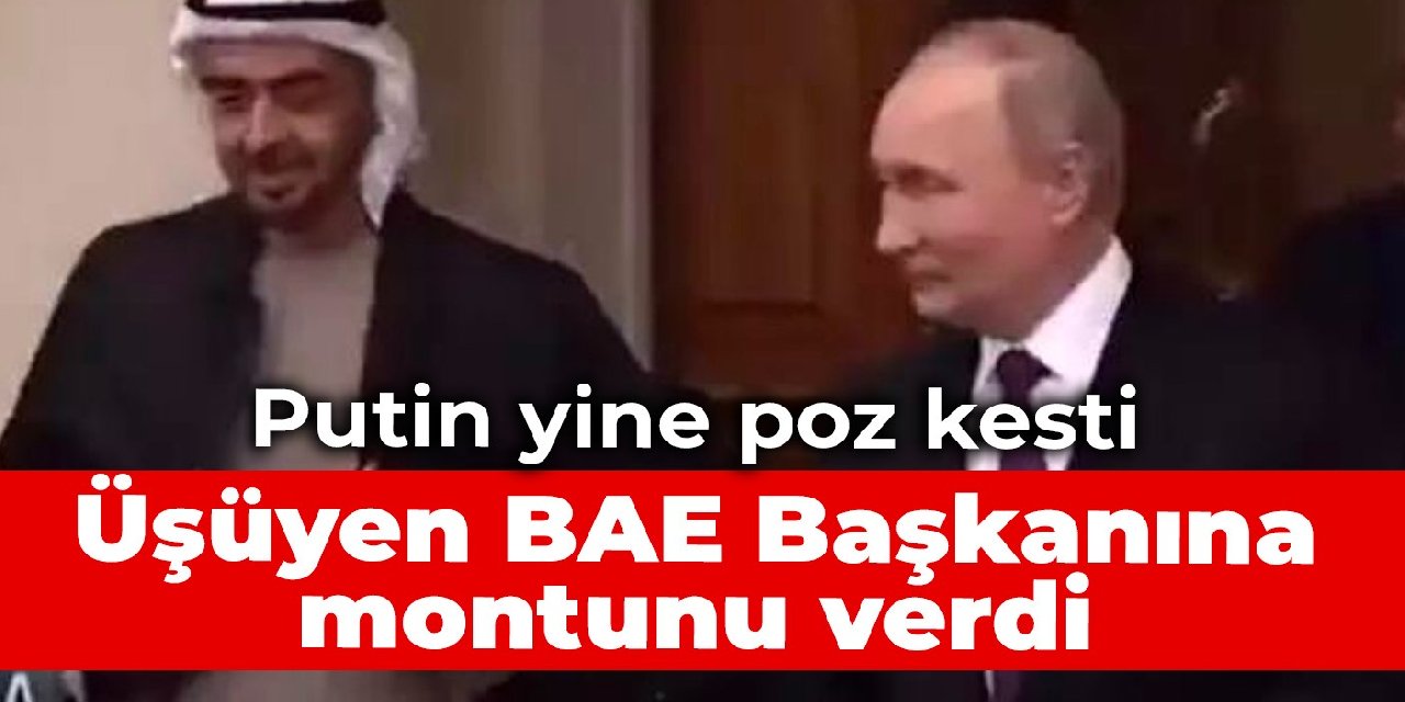Putin yine poz kesti: Üşüyen BAE Başkanına montunu verdi
