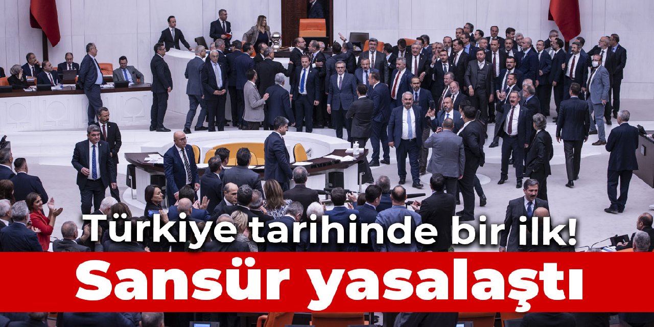 Sansür Yasası TBMM Genel Kurulu'ndan geçti