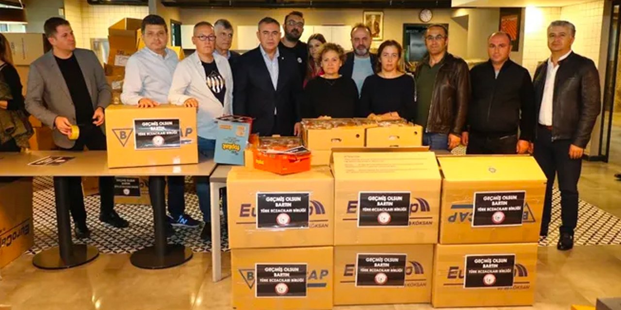 Eczacılar, miting için hazırladıkları 60 bin kumanyayı Bartın'a gönderdi