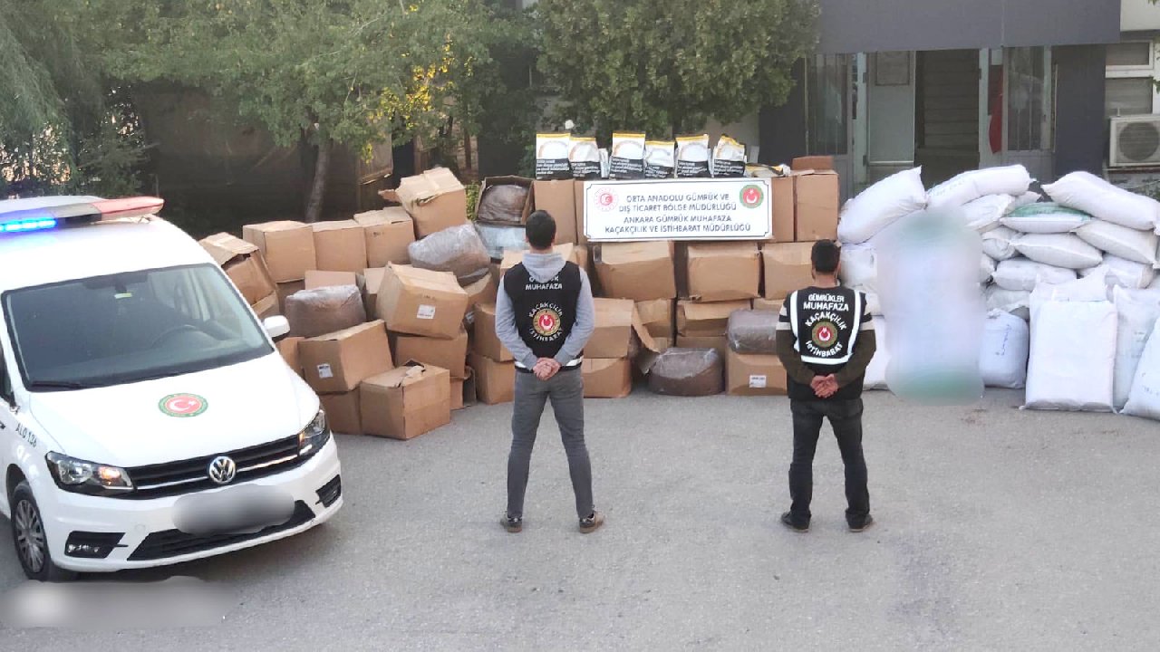Ankara'da 3 ton kaçak tütün ele geçirildi