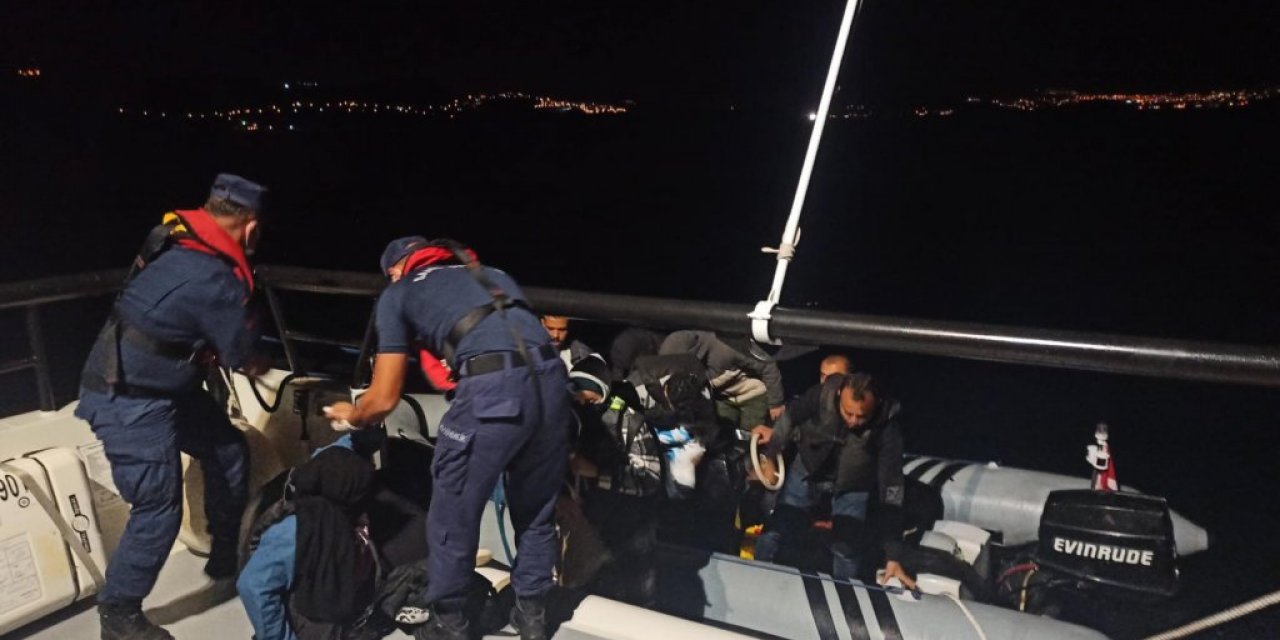 Bodrum'da 10 kaçak göçmen ile 1 organizatör yakalandı
