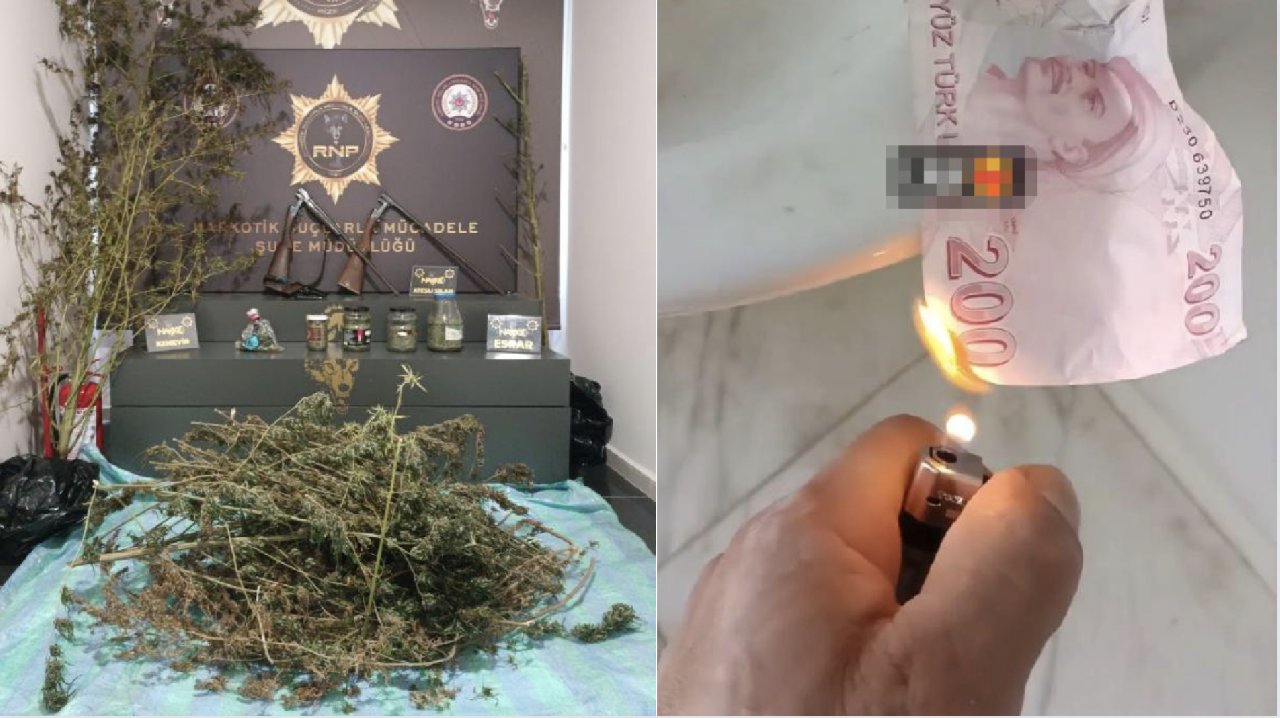 Para yaktı, uyuşturucu fotoğrafları paylaştı; tutuklandı