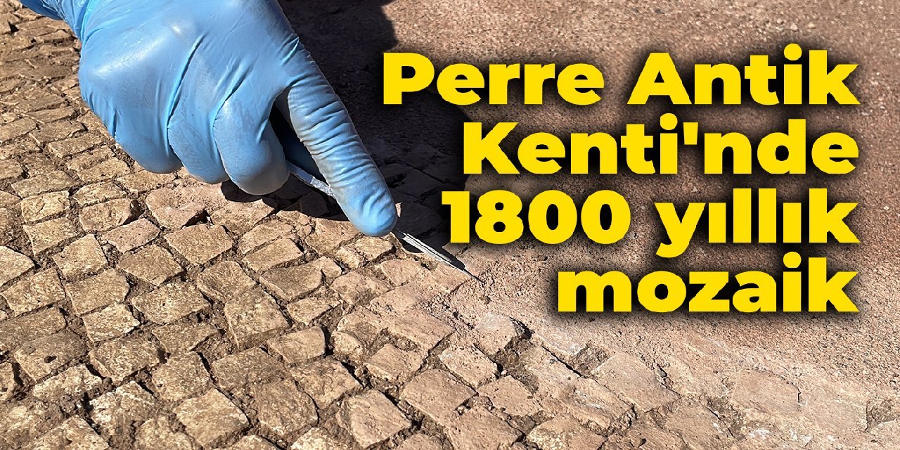Perre Antik Kenti'nde 1800 yıllık mozaik