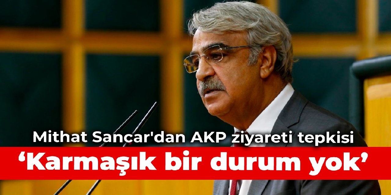 Mithat Sancar'dan AKP ziyareti tepkisi: Karmaşık bir durum yok