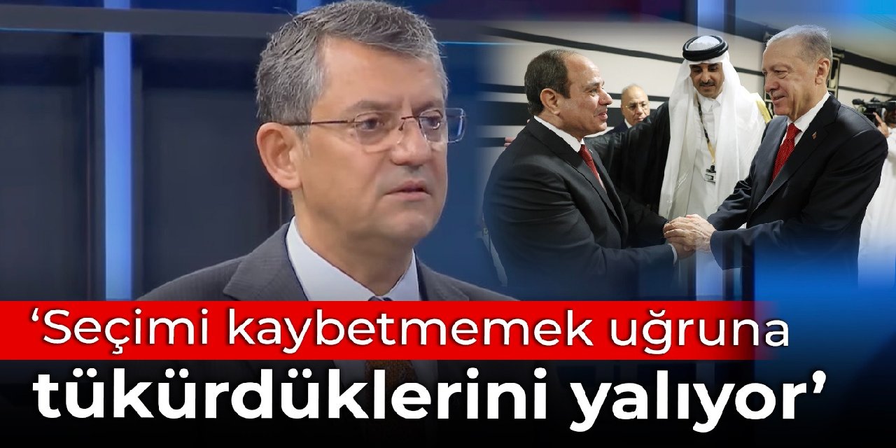 Özgür Özel Halk TV'de: Seçimi kaybetmemek uğruna tükürdüklerini yalıyor
