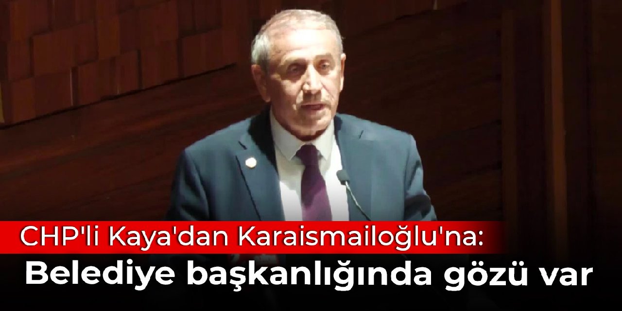 CHP'li Kaya'dan Karaismailoğlu'na: Belediye başkanlığında gözü var