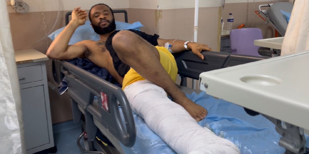 Depremde balkondan atlayan Nijeryalı yaralandı