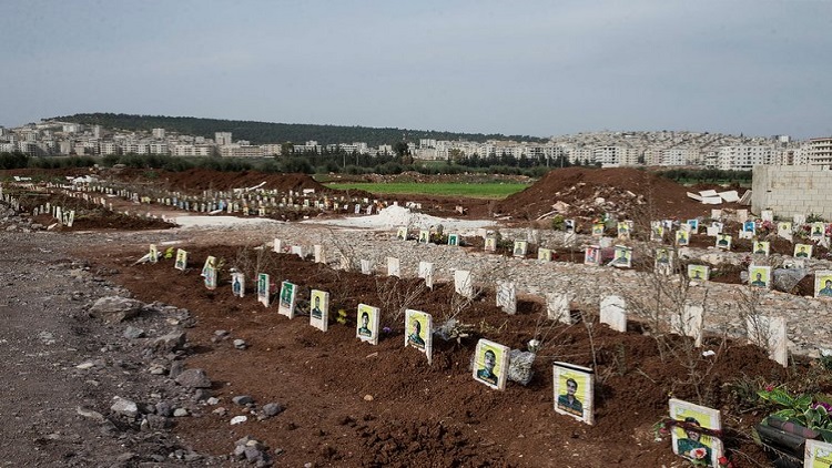 Afrin'de PKK mezarlığı bulundu