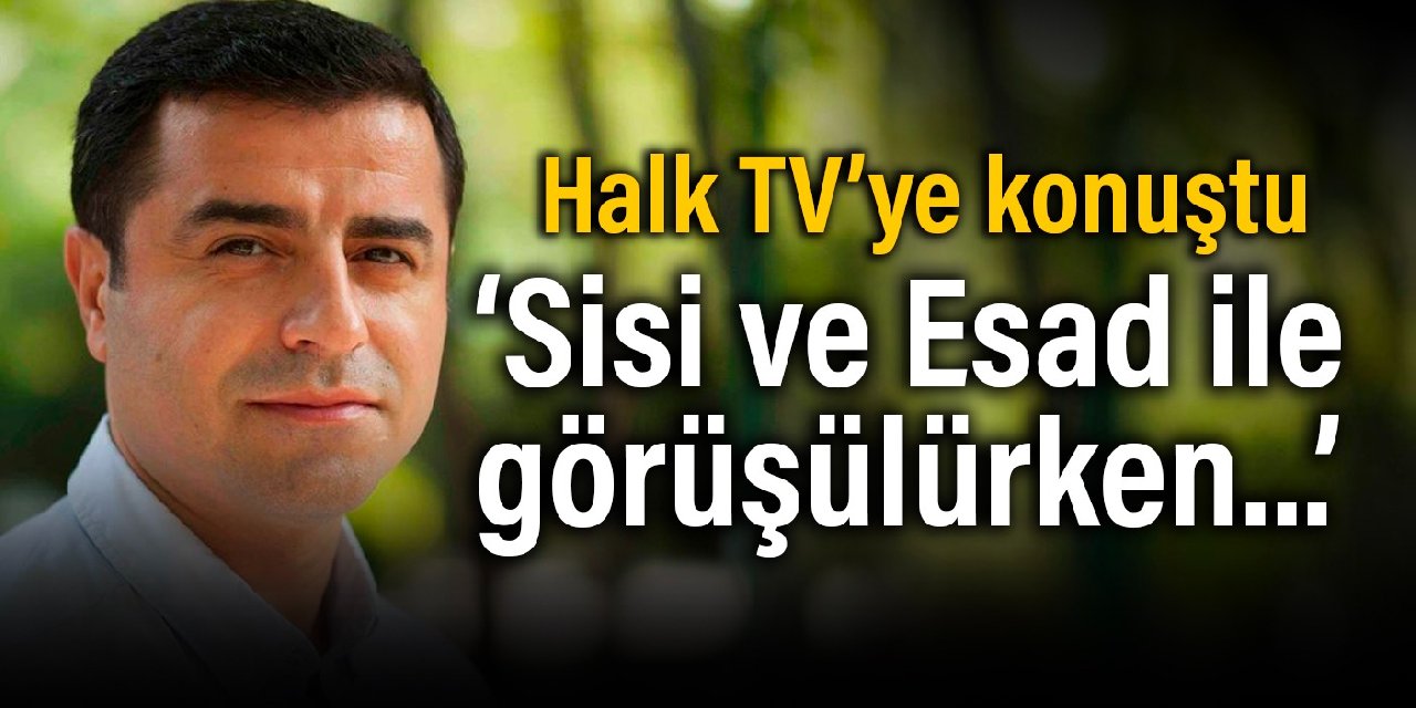 Demirtaş, Halk TV'ye konuştu: Sisi ve Esad ile görüşülürken...