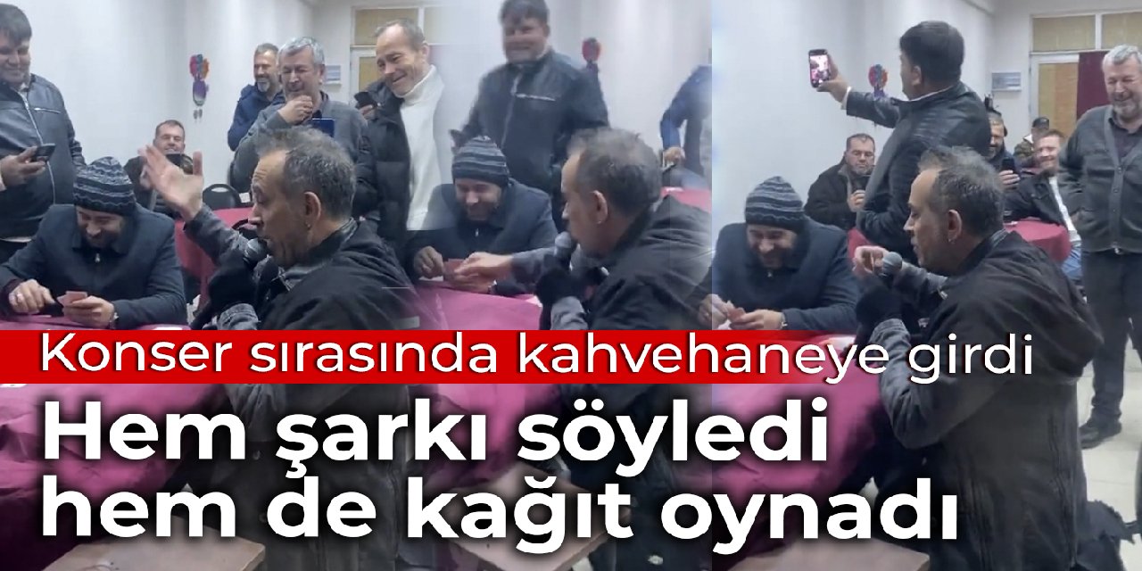 Haluk Levent konser verirken kahvehaneye girdi: Hem şarkı söyledi hem de kağıt oynadı
