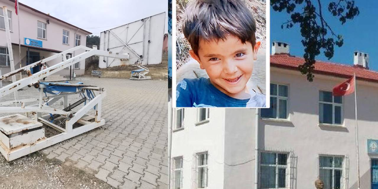 Okul bahçesinde katlanır potaya sıkıştı: 5 yaşındaki Metehan öldü
