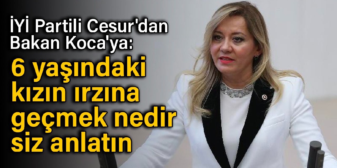 İYİ Partili Cesur'dan Bakan Koca'ya: 6 yaşındaki kızın ırzına geçmek nedir, siz anlatın
