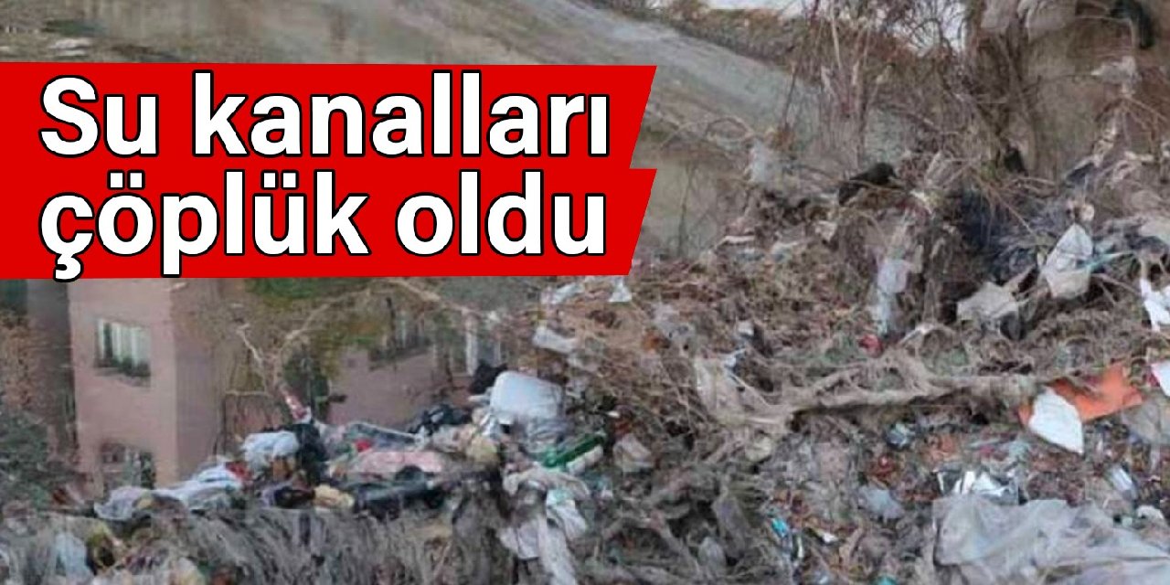 Su kanalları çöplük oldu