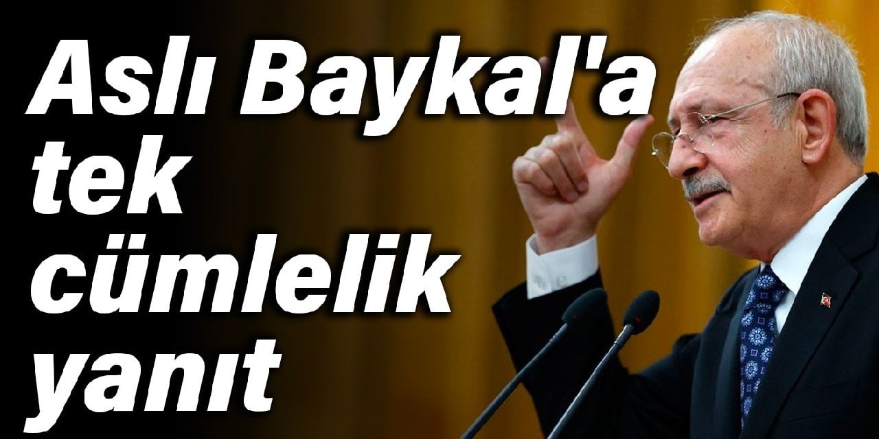 Kılıçdaroğlu'ndan Aslı Baykal'a tek cümlelik yanıt