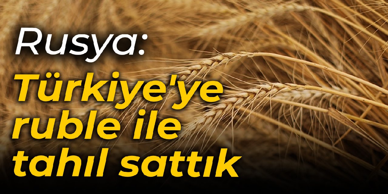 Rusya: Türkiye'ye ruble ile tahıl sattık