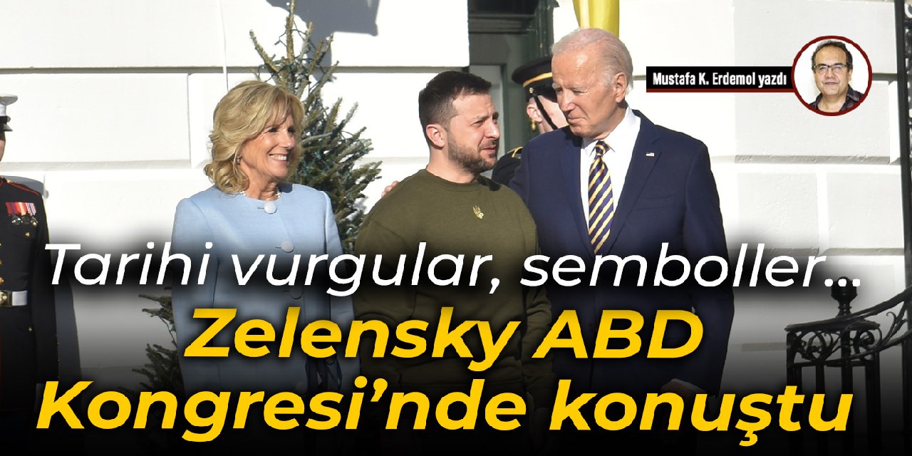 Tarihi vurgular, semboller...  Zelensky ABD Kongresi’nde konuştu