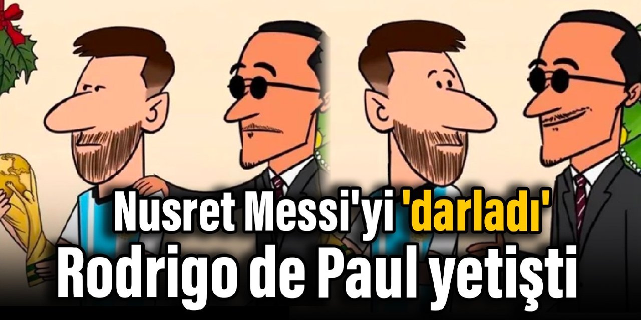 Nusret Messi'yi 'darladı', Rodrigo de Paul yetişti
