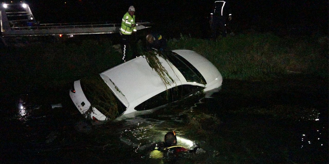 Otomobil sulama kanalına düştü: 1 ölü