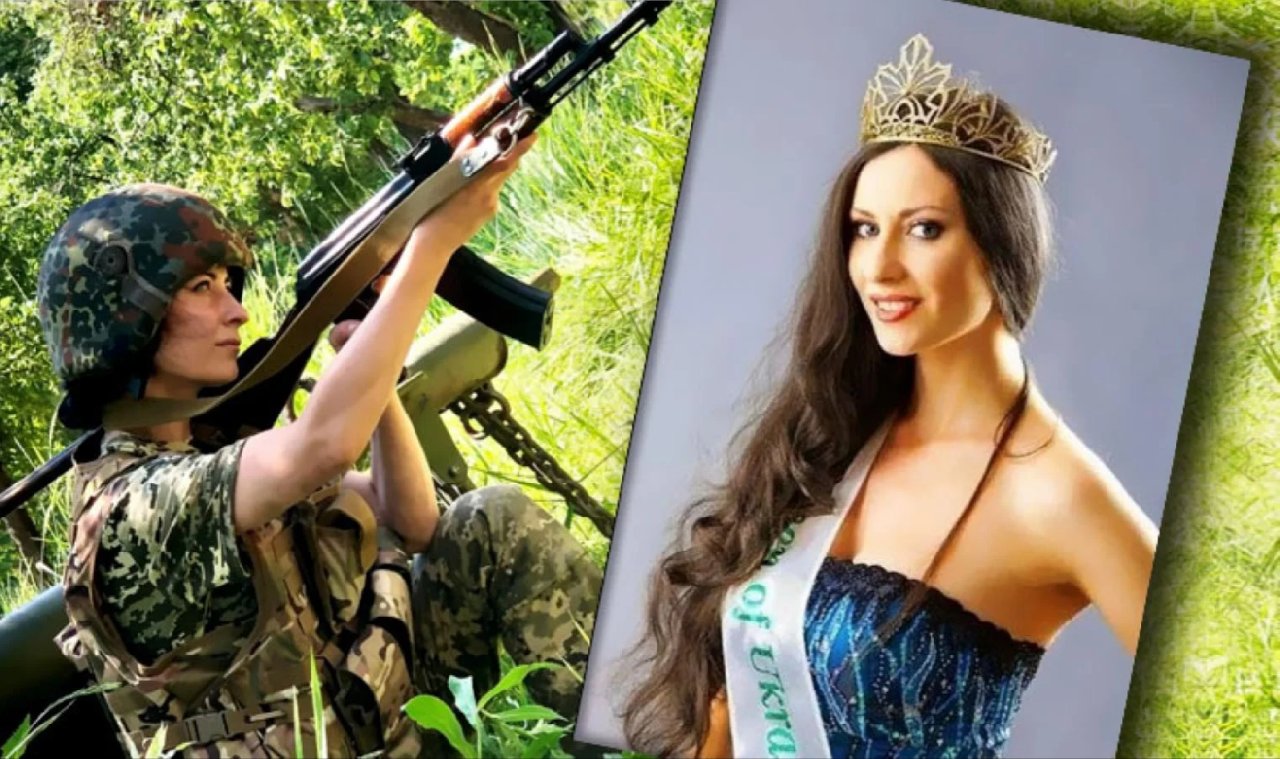 Ukrayna'nın güzellik kraliçesi cephede evlendi