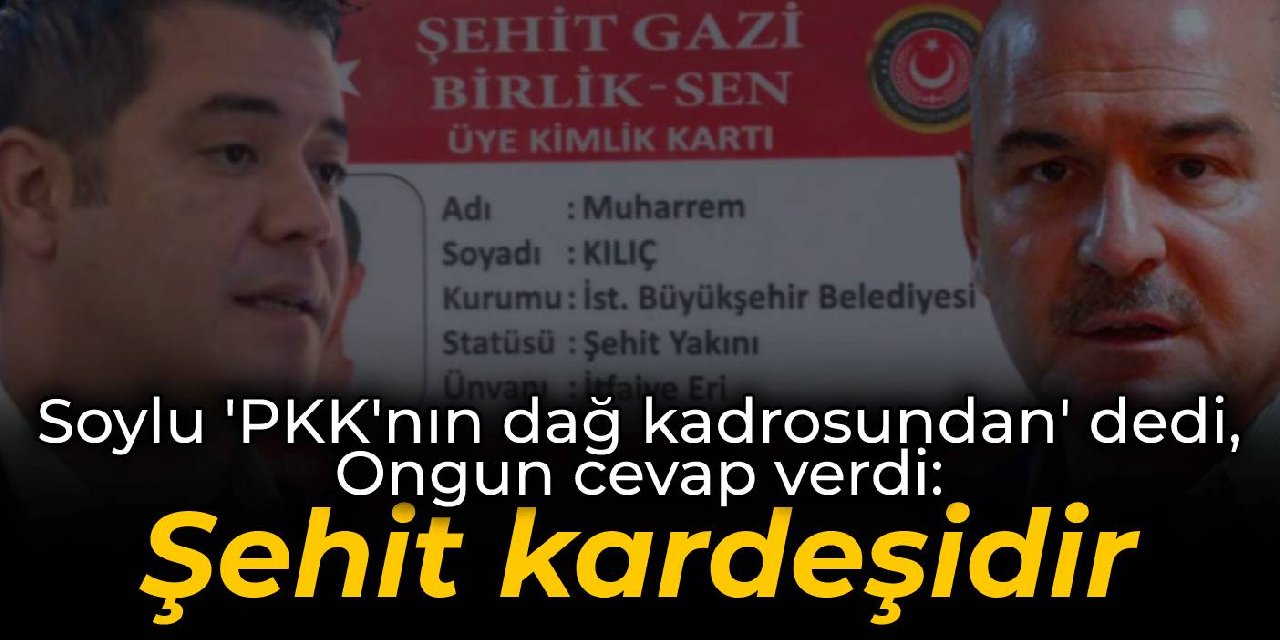 Soylu, 'PKK’nın dağ kadrosundan ama İBB’de itfaiyeci' demişti... Şehit kardeşi çıktı
