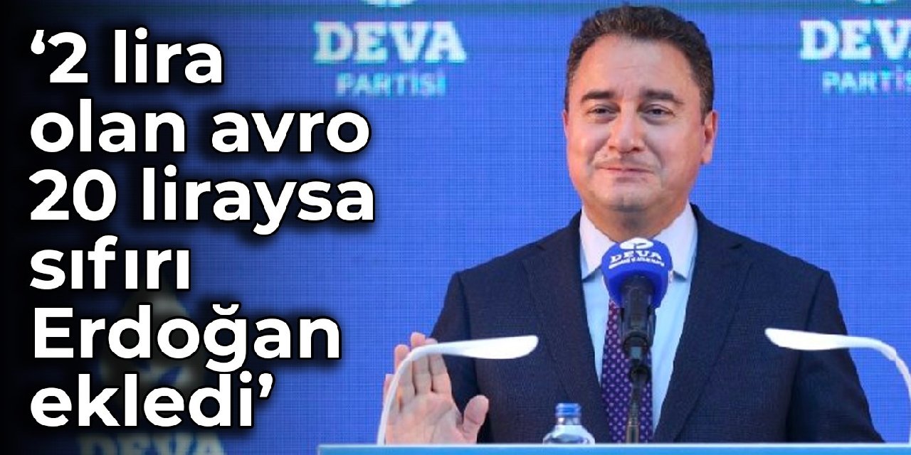 Babacan: 2 lira olan avro 20 liraysa, sıfırı Erdoğan ekledi
