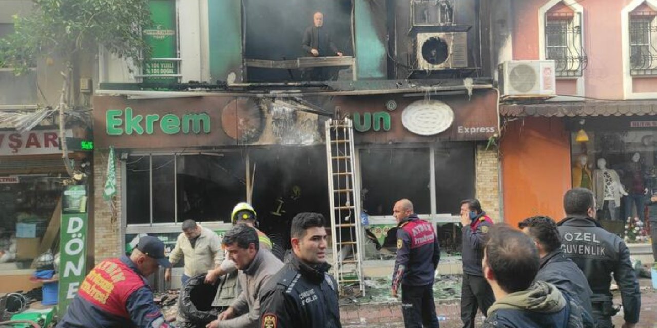 Nazilli'de patlama: Cennet'in restorandan çıktığı anlar kamerada