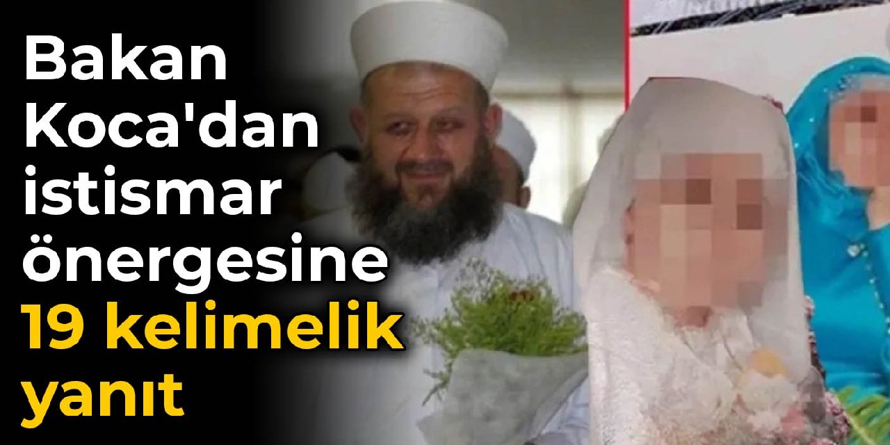 Bakan Koca'dan istismar önergesine 19 kelimelik yanıt