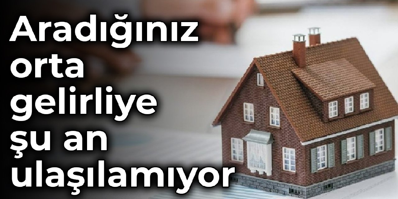 Aradığınız orta gelirliye şu an ulaşılamıyor