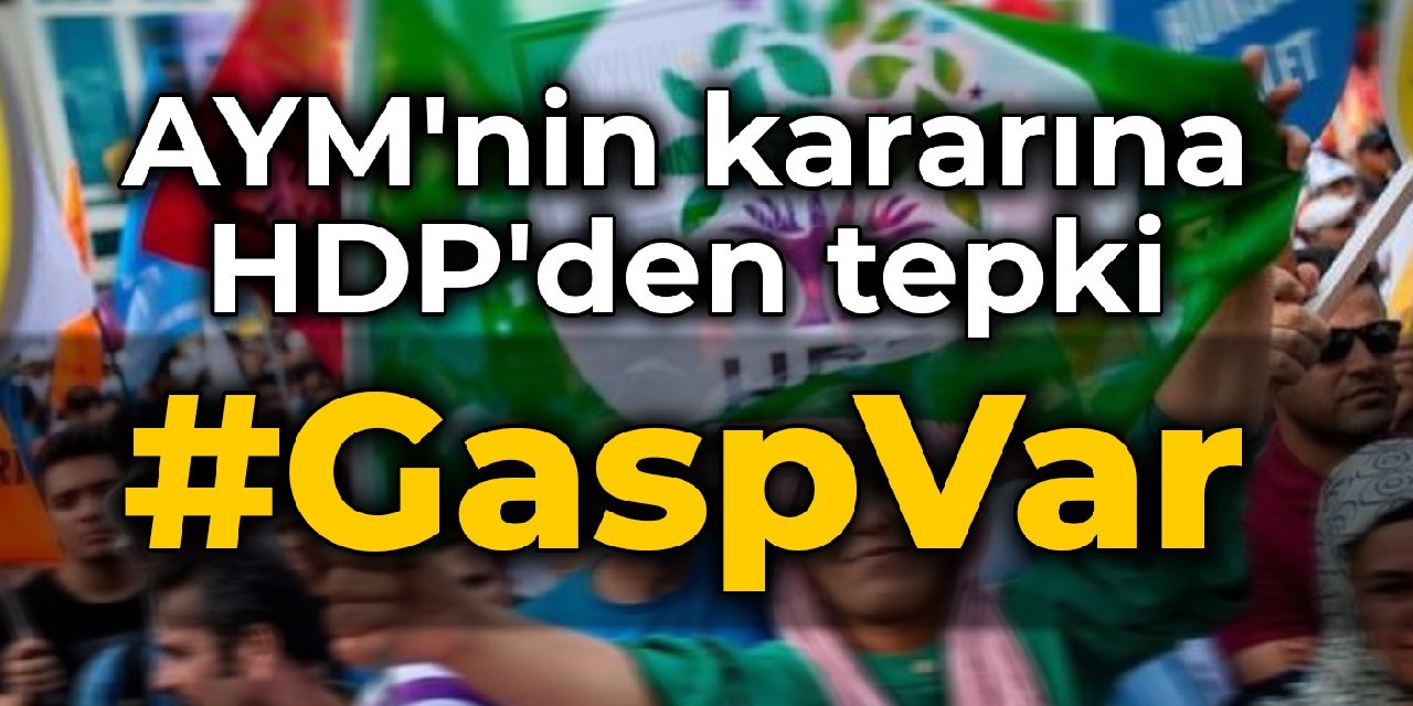 AYM'nin kararına HDP'den tepki: #GaspVar