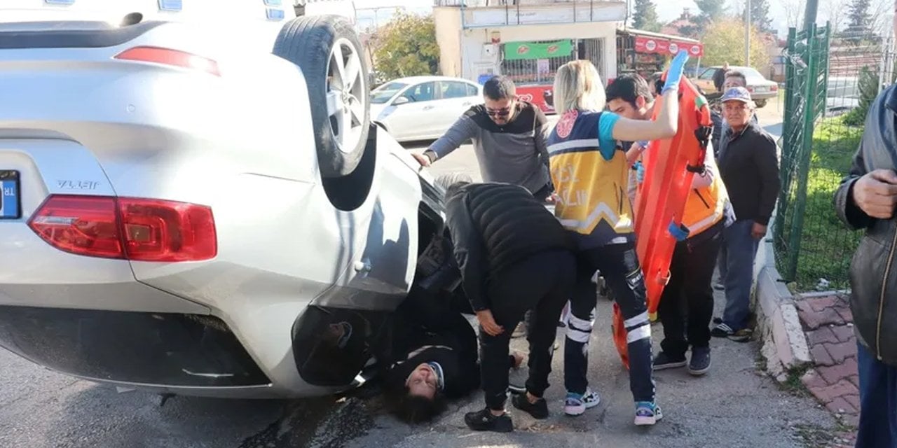 Sürücü adayı kaza yaptı, eğitmen kaçtı