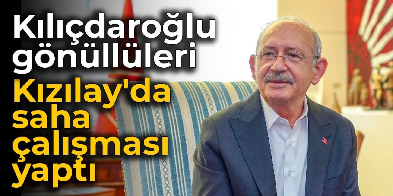 Kılıçdaroğlu gönüllüleri, Kızılay'da saha çalışması yaptı