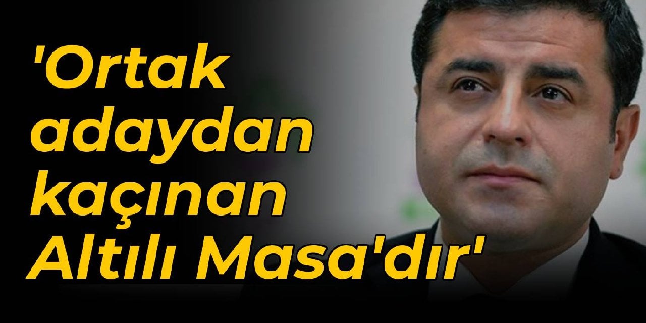 Demirtaş, Şirin Payzın'a konuştu: Ortak adaydan kaçınan Altılı Masa'dır