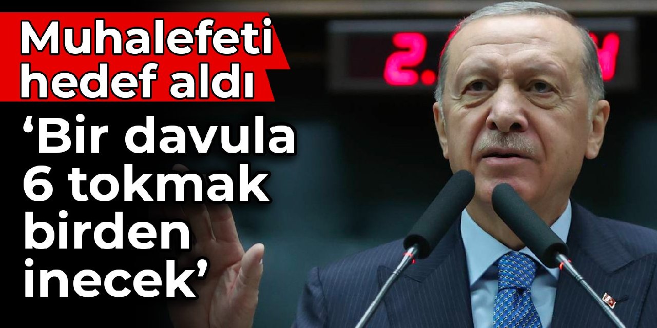 Erdoğan muhalefeti hedef aldı: Bir davula 6 tokmak birden inecek