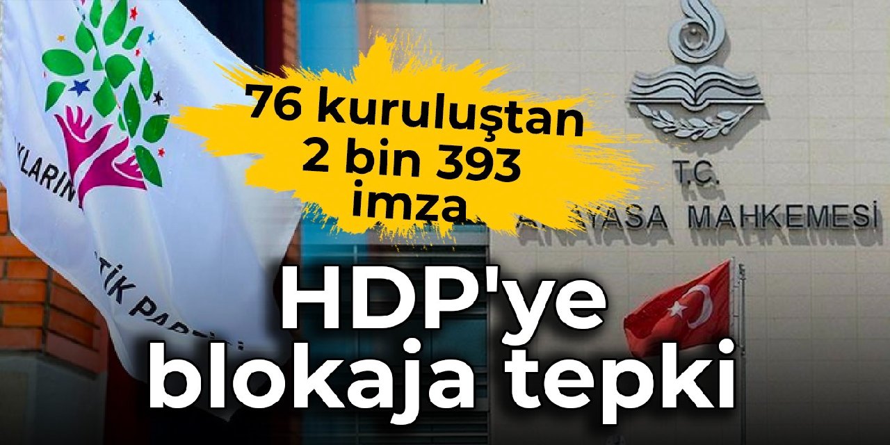 HDP'ye blokaja 76 kuruluştan 2 bin 393 imzayla tepki