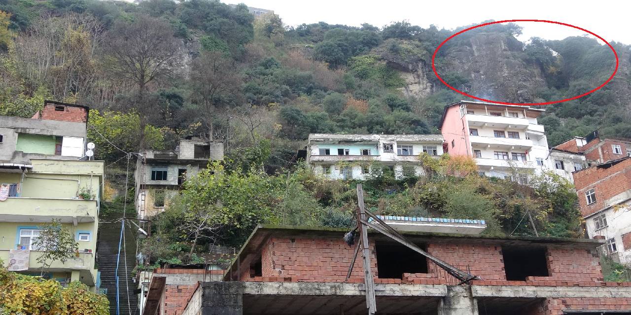 60 tonluk kaya tehdidi altındaki 19 eve yıkım kararı