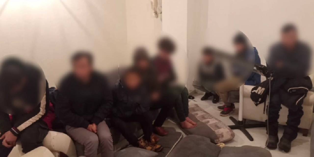 İşletmenin bodrum katında 8 kaçak göçmen yakalandı