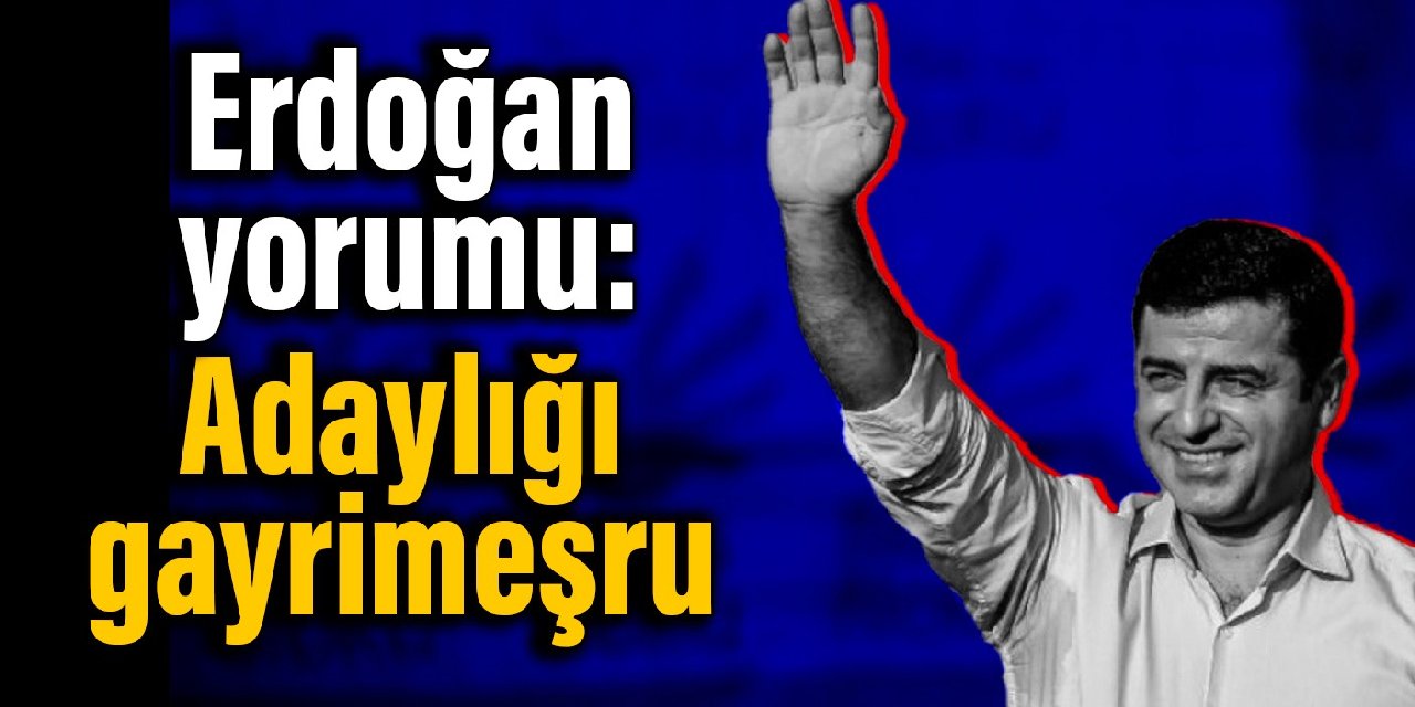 Demirtaş'tan Erdoğan yorumu: Adaylığı gayrimeşru