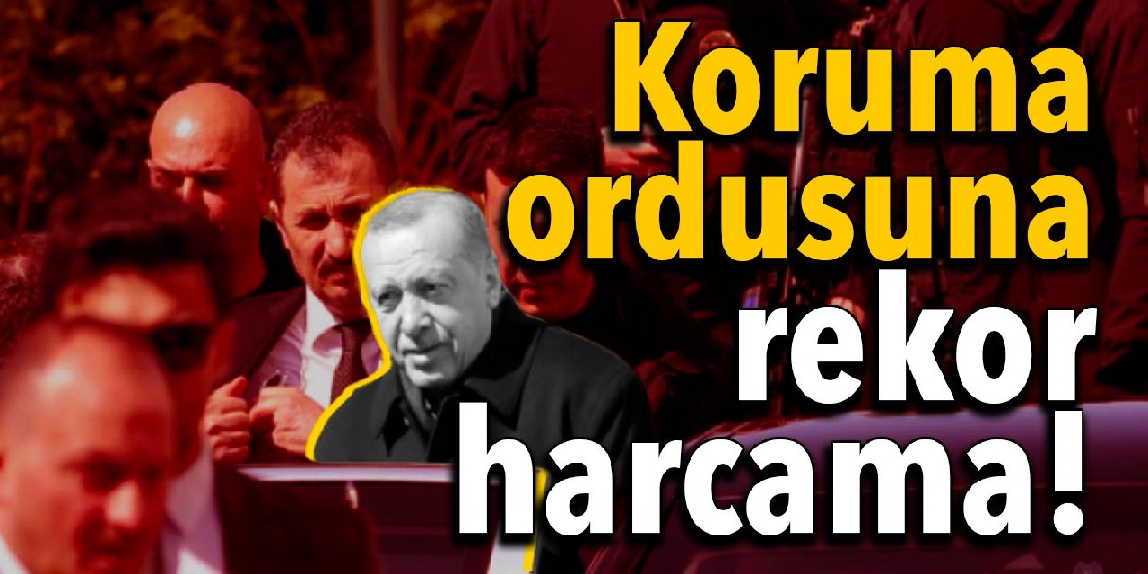 Cumhurbaşkanı Erdoğan'ın koruma ordusuna rekor harcama!